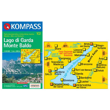 KOMPASS Karte Nr. 102 1:50.000 kaufen in Online Shop Kompass Karten  - Sportler