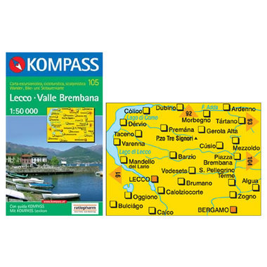 KOMPASS Karte Nr. 105 1:50.000 kaufen in Online Shop Kompass Karten  - Sportler