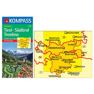 KOMPASS Carta N° 358 1:250.000 acquista in Online Shop Home  - Sportler