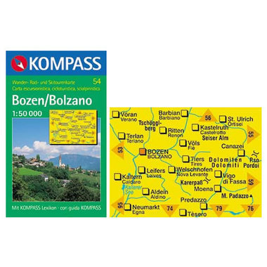 KOMPASS Karte Nr. 54 1:50.000 kaufen in Online Shop Kompass Karten  - Sportler