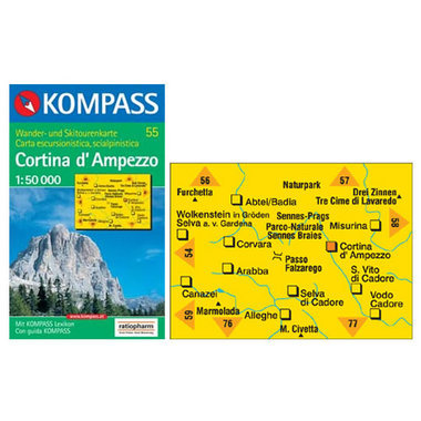 KOMPASS Carta N° 55 1:50.000 acquista in Online Shop Home  - Sportler