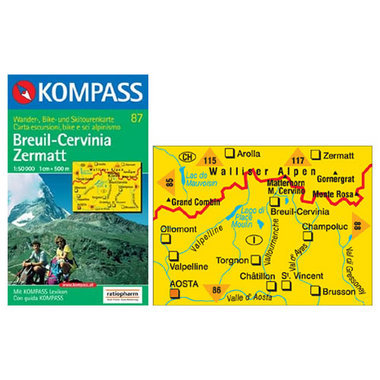 KOMPASS Carta N° 87 1:50.000 acquista in Online Shop Carte topografiche / libri  - Sportler