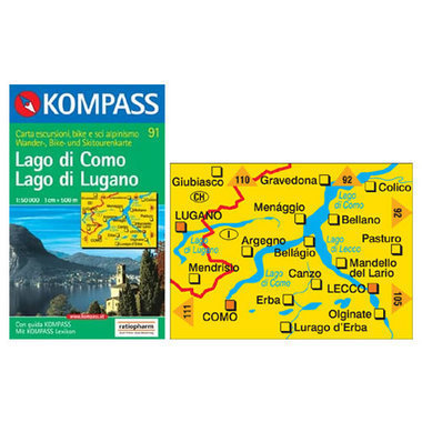 KOMPASS Carta N° 91 1:50.000 acquista in Online Shop Home  - Sportler