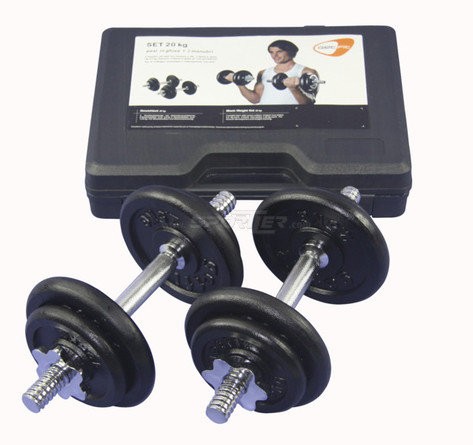 Get Fit 20 kg Weight Set + Plastic Box kaufen in Online Shop Zubeh&ouml;r Kraftsport  - Sportler