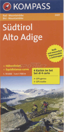 Kompass 3401 Set Südtirol | Alto Adige 1:70.000 kaufen in Online Shop Kompass Karten - Sportler