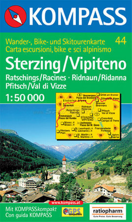 Kompass Carta N° 44 1:50.000 acquista in Online Shop Cartine Kompass  - Sportler
