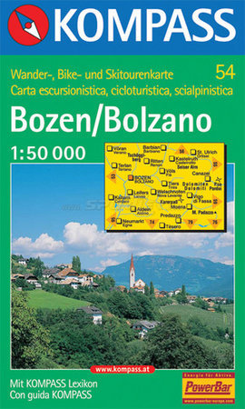 Kompass Carta N° 54 1:50.000 acquista in Online Shop Cartine Kompass  - Sportler