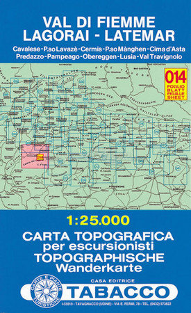 Tabacco Carta N° 014 1:25000 acquista in Online Shop Cartine Tabacco  - Sportler