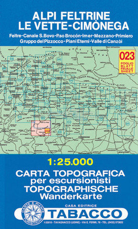 Tabacco Carta N° 023 1:25000 acquista in Online Shop Cartine Tabacco  - Sportler