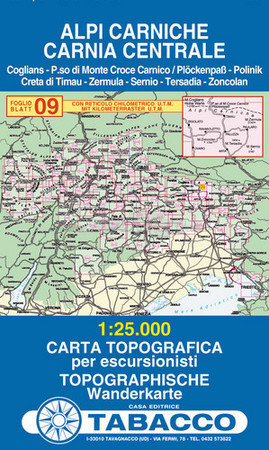 Tabacco Carta N° 09 1:25000 acquista in Online Shop Cartine Tabacco  - Sportler