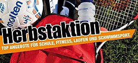Herbstaktion: Top-Angebote f&uuml;r Schule, Fitness, Laufen und Schwimmsport