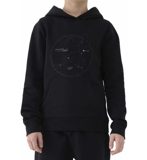 Felpa con Cappuccio Jr 4F: Comfort per lo Sport dei Bambini