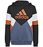 adidas B Cb Fl Hd - felpa con cappuccio - bambino, Black/Blue/Orange