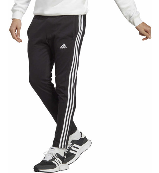 adidas Essentials Single Jersey Tapered Open Hem 3 Stripes - pantaloni fitness - uomo