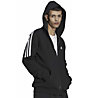 adidas Future Icons 3-Stripes Fleece FullZip - felpa con cappuccio - uomo, Black