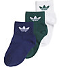 adidas Originals Kids Ankle - Socken - Kinder (3 Paar) , Blue/Green/White