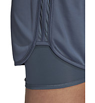 adidas M20 2in1 - pantaloni corti running - donna, Grey