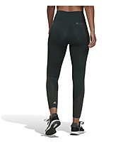 adidas Optime Training Shiny Full Length - pantaloni fitness - donna, Dark Green