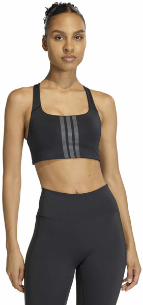 adidas Optime Workout 3 Stripes W - Sport-BH mittlerer Halt - Damen, Gr. S