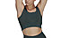 adidas Powerimpact Training Medium-Support Shiny - reggiseno sportivo a supporto medio - donna, Dark Green