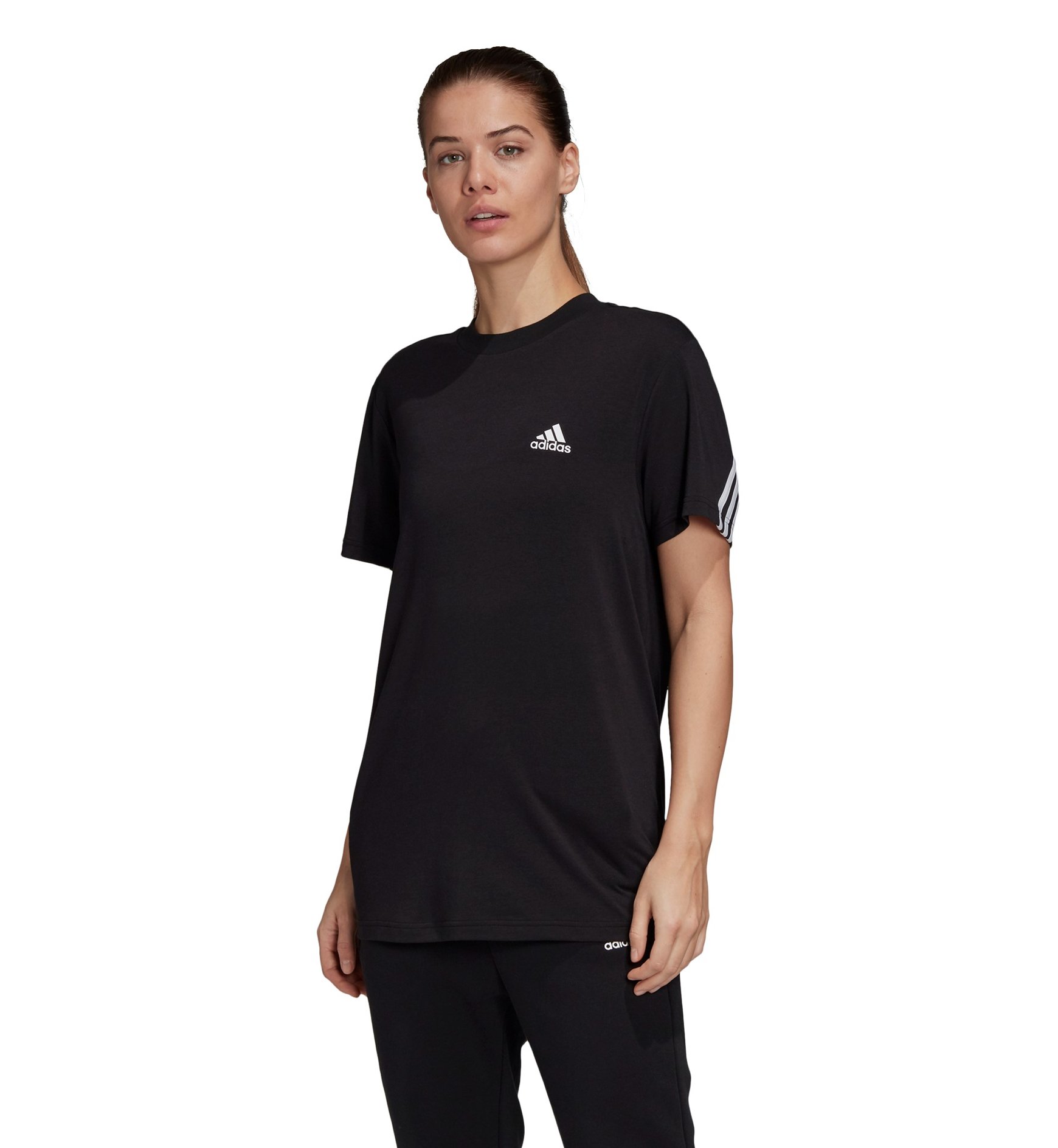 adidas W's Must Haves 3-Stripes Tee Boyfriend Fit T-Shirt Damen