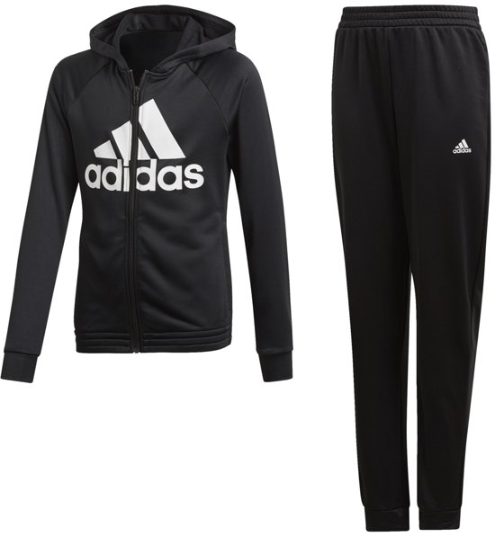 adidas Jungen Hojo Closed Hem Trainingsanzug, BlackWhite adidas Jungen Hojo Closed Hem Trainingsanzug, BlackWhite