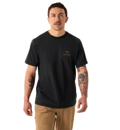 Arc Teryx Kragg SL Cotton Bird Word SS, black/yellow