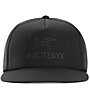 Arc Teryx Logo Trucker Flat - cappellino, Black
