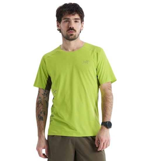 Arc Teryx Norvan Downword Logo SS, green/grey