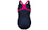 Arena Logo Swim Pro Back - costume intero - bambina, Dark Blue/Pink