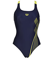 Arena Swim Pro Back Graphic - Badeanzug - Damen, Dark Blue/Yellow