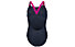Arena Swimsuit V Back Graphic - Badeanzug - Mädchen, Dark Blue/Pink/White