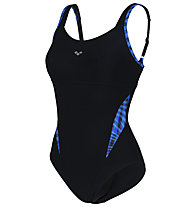 Arena W Bodylift Cloe Strap Back Panel - costume intero - donna, Black/Blue