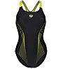 Arena W Pro Back Graphic - costume intero - donna, Black/Yellow
