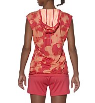Asics FuzeX SLV Hoodie T-shirt running donna, Peach Red