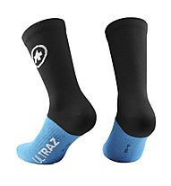 Assos Ultraz Winter Evo - calzini corti ciclismo, Black/Blue