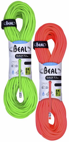 Beal Gully Unicore Golden Dry Pack 7,3 mm - Zwillings/Halbseil, Gr. 70