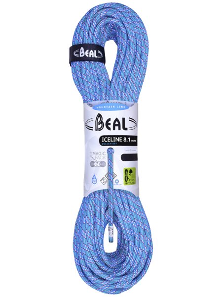 Beal Ice Line Unicore Golden Dry 8,1 mm - Halbseil, Gr. 60 m