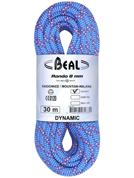 Beal Rando 8 mm - Zwillingsseil, Gr. 30 m