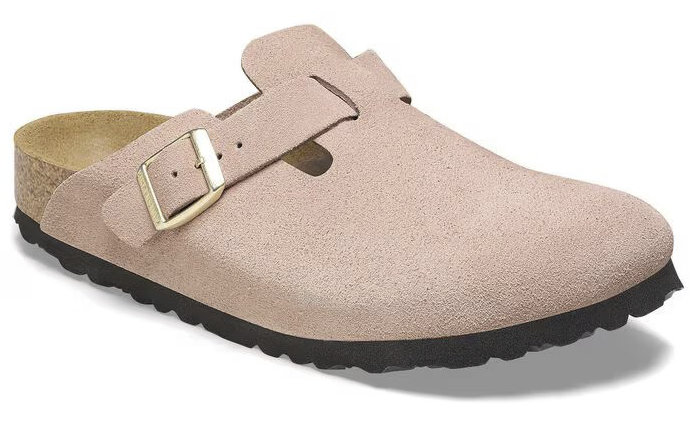 Birkenstock Boston Suede Leather - Schlappen, Gr. 37 EU