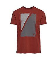Black Diamond Block Print Mountain Tee M - T-Shirt - Herren, Red