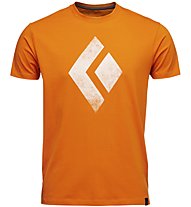 Black Diamond Chalked Up - T-Shirt - uomo, Orange/White