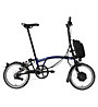 Brompton Electric M6L Bolt Lacquer - bicicletta pieghevole elettrica, Blue