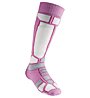 GM Alpine Ski Race Pro - calzini lunghi da sci - bambino, Pink/White/Grey