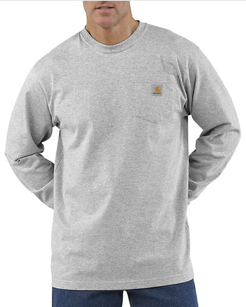 Carhartt Heavyweight LS Pocket M - Langarmshirt - Herren, Gr. M