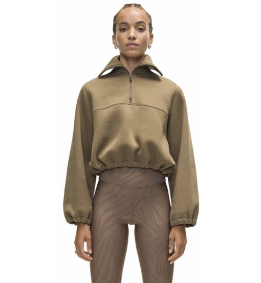 Casall Easy Half Zip: Felpa Donna in Cotone Organico e Pile