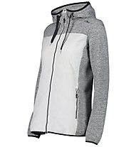 CMP W Hybrid Fix Hood - giacca trekking - donna, White/Grey