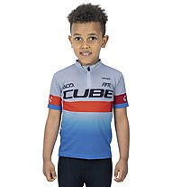 Cube Junior Teamline - maglia da bici - bambino, Blue/Red