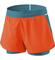 Dynafit Alpine Pro - kurze 2/1-Trailrunninghose - Damen, Orange/Light Green