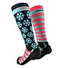 Dynafit FT Graphic- Skitouren Socken, Black/Blue/Pink